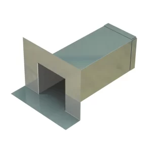Scupper with angled face plate for parapet wall or overflow applications by Cinnamon Metals