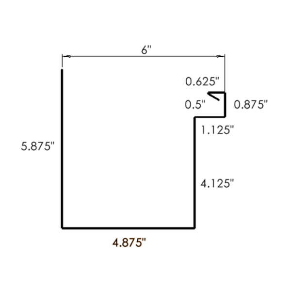 Box Gutter Style A6 - Cinnamon Metals