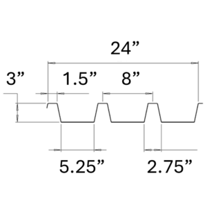 N - Deck Roofing panel - Cinnamon Metals