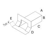 Scupper 45 deg - Cinnamon Metals