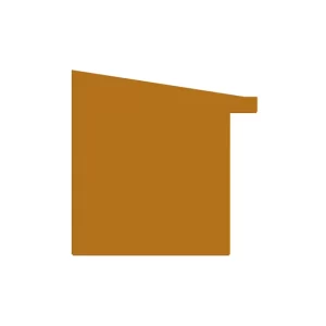 Left End cap A Style Gutter - Cinnamon Metals