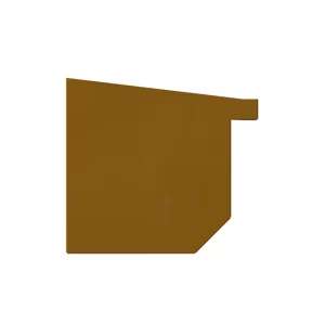 Left End cap D Style Gutter - Cinnamon Metals