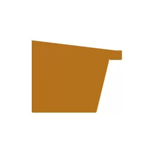 Left End cap F Style Gutter - Cinnamon Metals