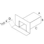 Scupper with angled face plate for parapet wall or overflow applications by Cinnamon Metals