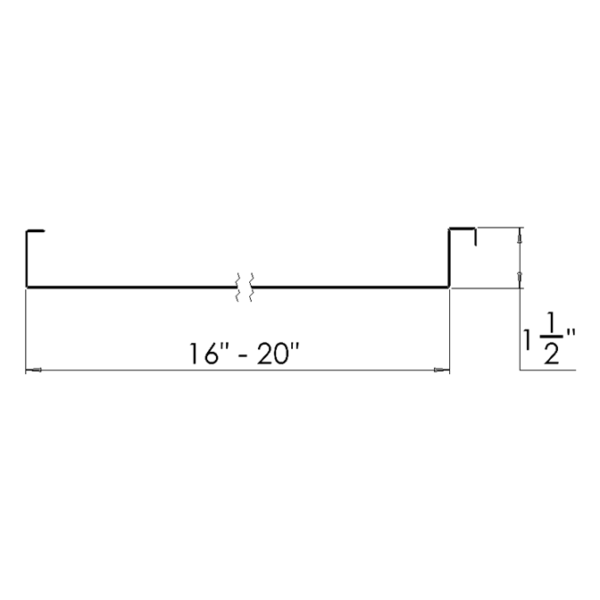 Standing seam roofing panel 1.5 - Cinnamon Metals
